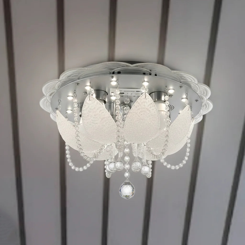 LÁMPARA FLOR BLANCA