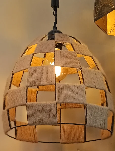 LÁMPARA RÚSTICA CANASTILLA